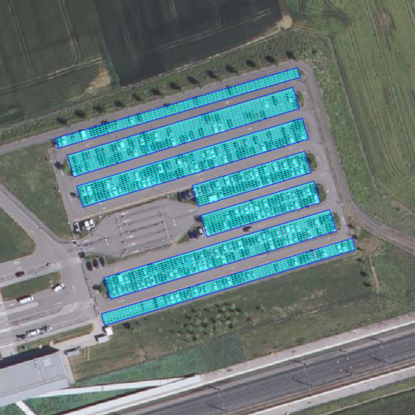 Projet d'ombrières de parking : 1200kWc